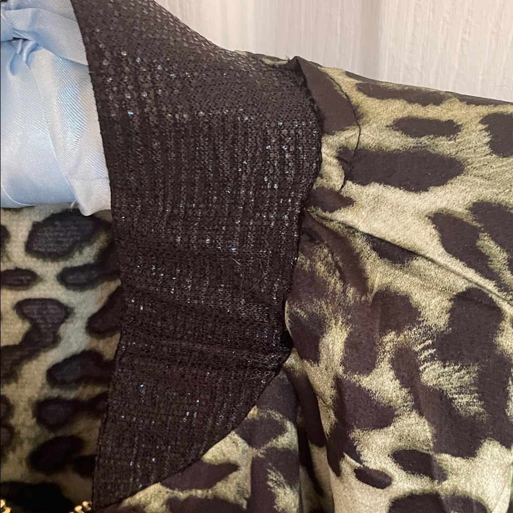🐆🤎SCARLET ROOS Leopard Bomber Jacket Size EU 2 - Picture 6 of 8